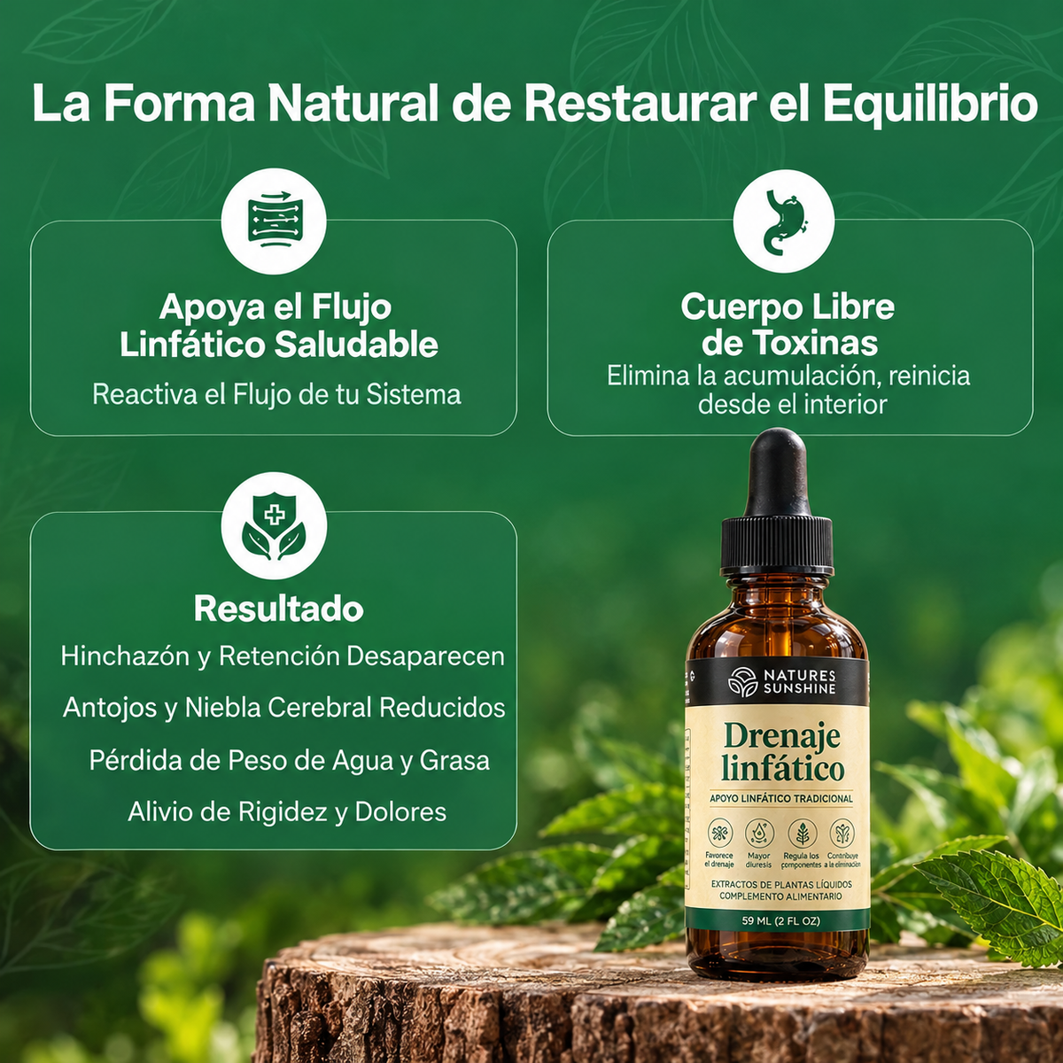 Drenaje Linfático – Gotas Naturales · Reduce la Hinchazón y Siéntete Más Ligera